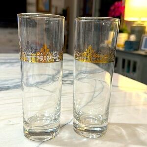 Vintage highball mid century modern glasses set of 2